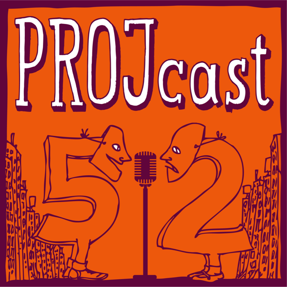 A logo for the PROJcast