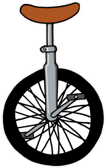 An illustration of a unicycle